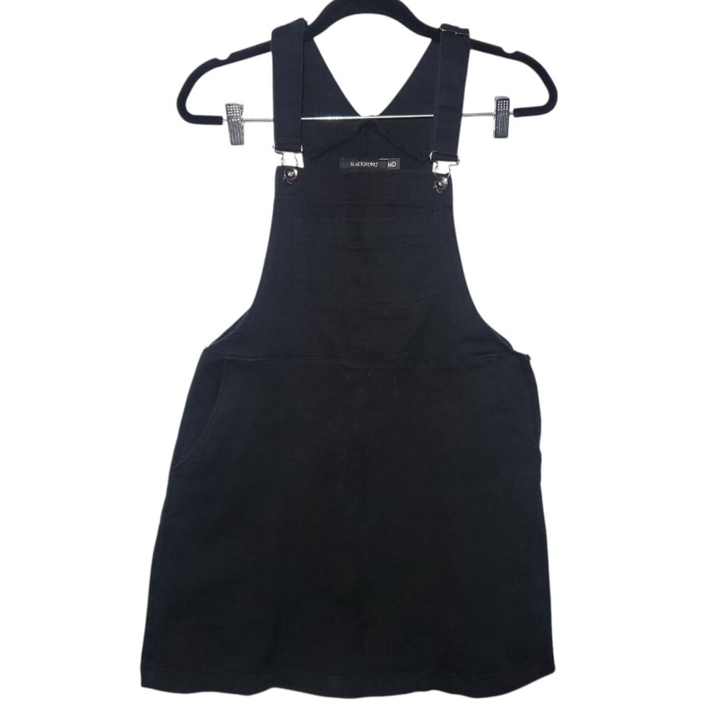 Blackheart Denim Skirt Overalls Skirtall Pinafore Grunge Goth Punk Skater